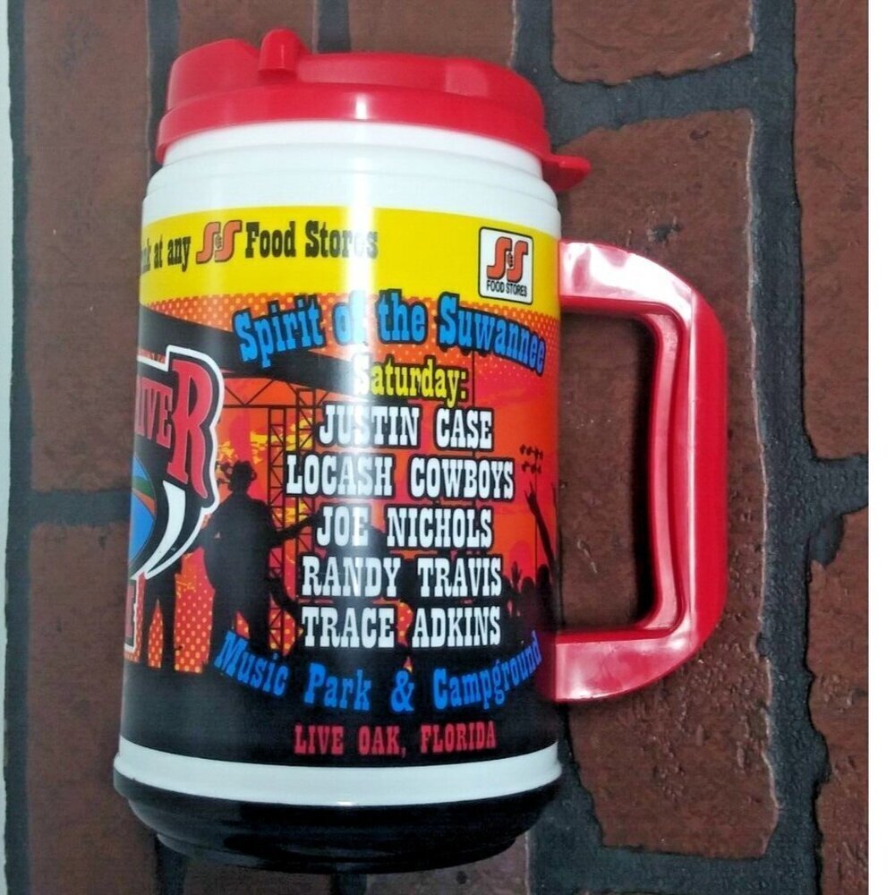 Whirley Coca-Cola Thermos refill travel mug w/lid Suwannee River Jam 2012 RARE